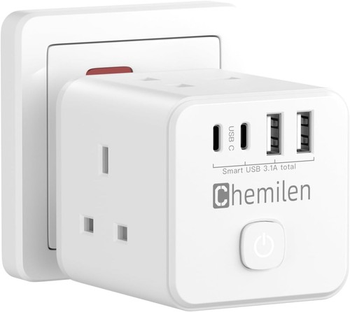 Multi plug adaptor with usb - 4,