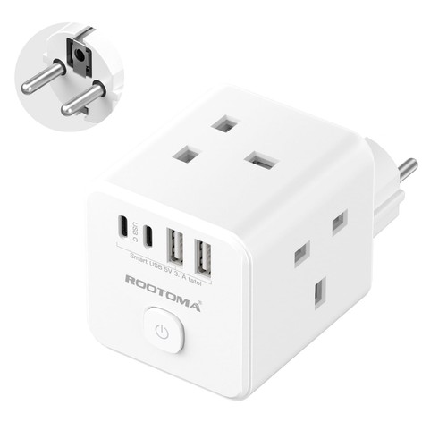 Plug adapter with 4 - to,