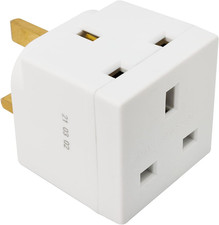 2 Way 3 Pin Power Adapter Plug