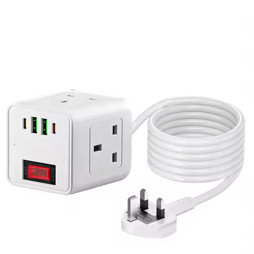 Cube extension lead with usb - lead, &