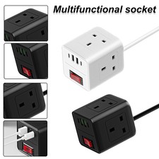 3-Way Cube Plug 2-USB 2-TypeC