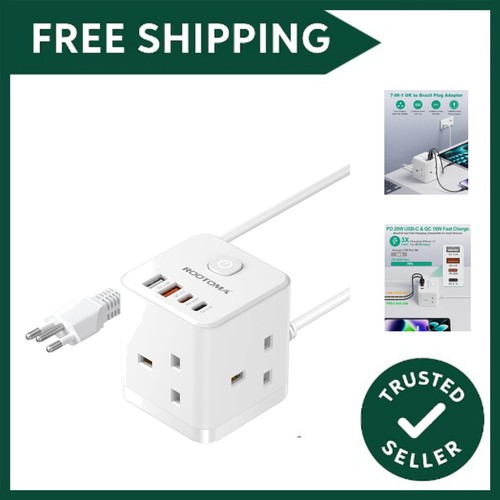 Brazil plug adapter with - to,